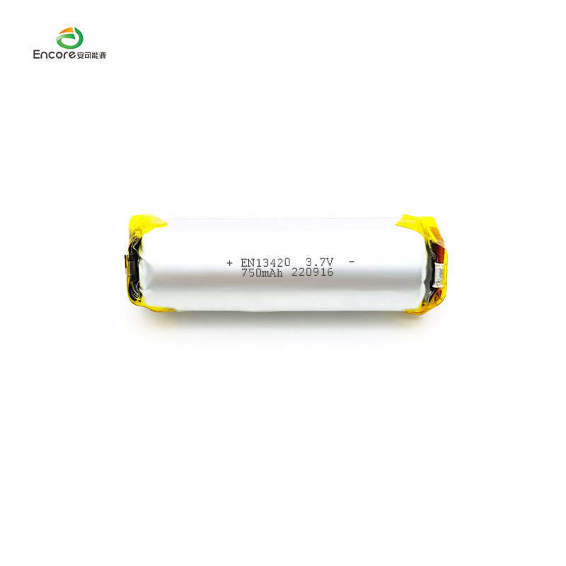 13420 750mAh Ceallraí lipo sorcóireach 3.7v