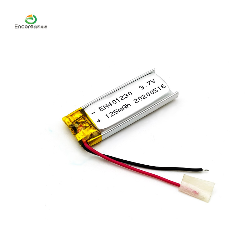 3.7v 125mah Gléasanna Inchaite Cliste Ceallraí Lipo