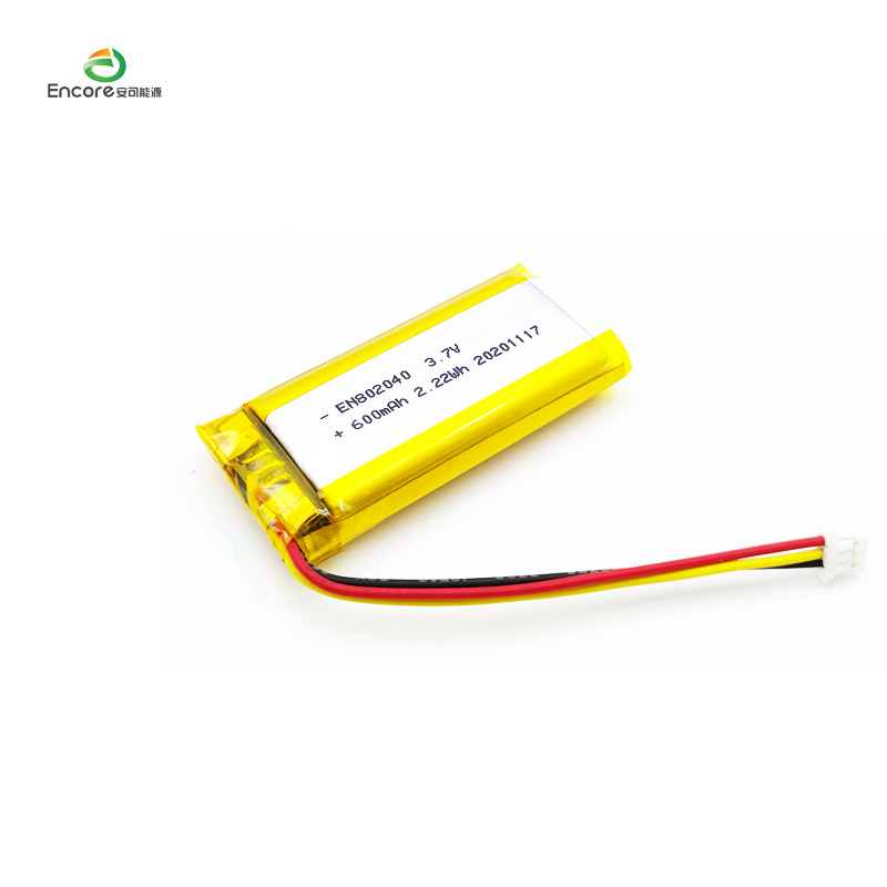 3.7v 600mah 2.22wh Li Ion Battery