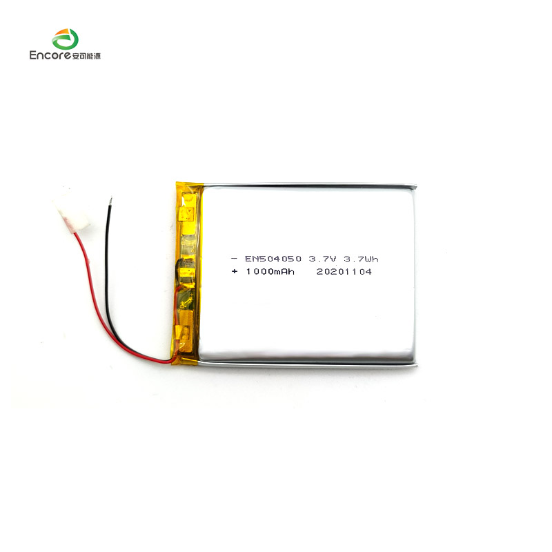 504050 3.7v 1000mah lipo JST cónascaire ceallraí polaiméir litiam le haghaidh gléas malairte iniompartha le UL