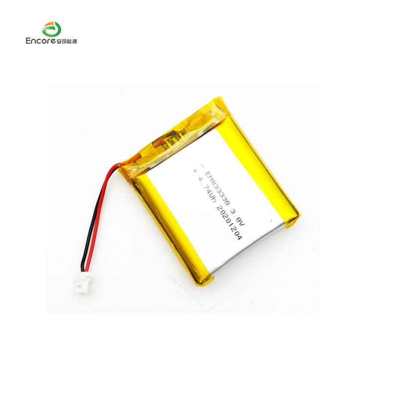 833338 1280mAh 3.8v cill lipo in-athluchtaithe